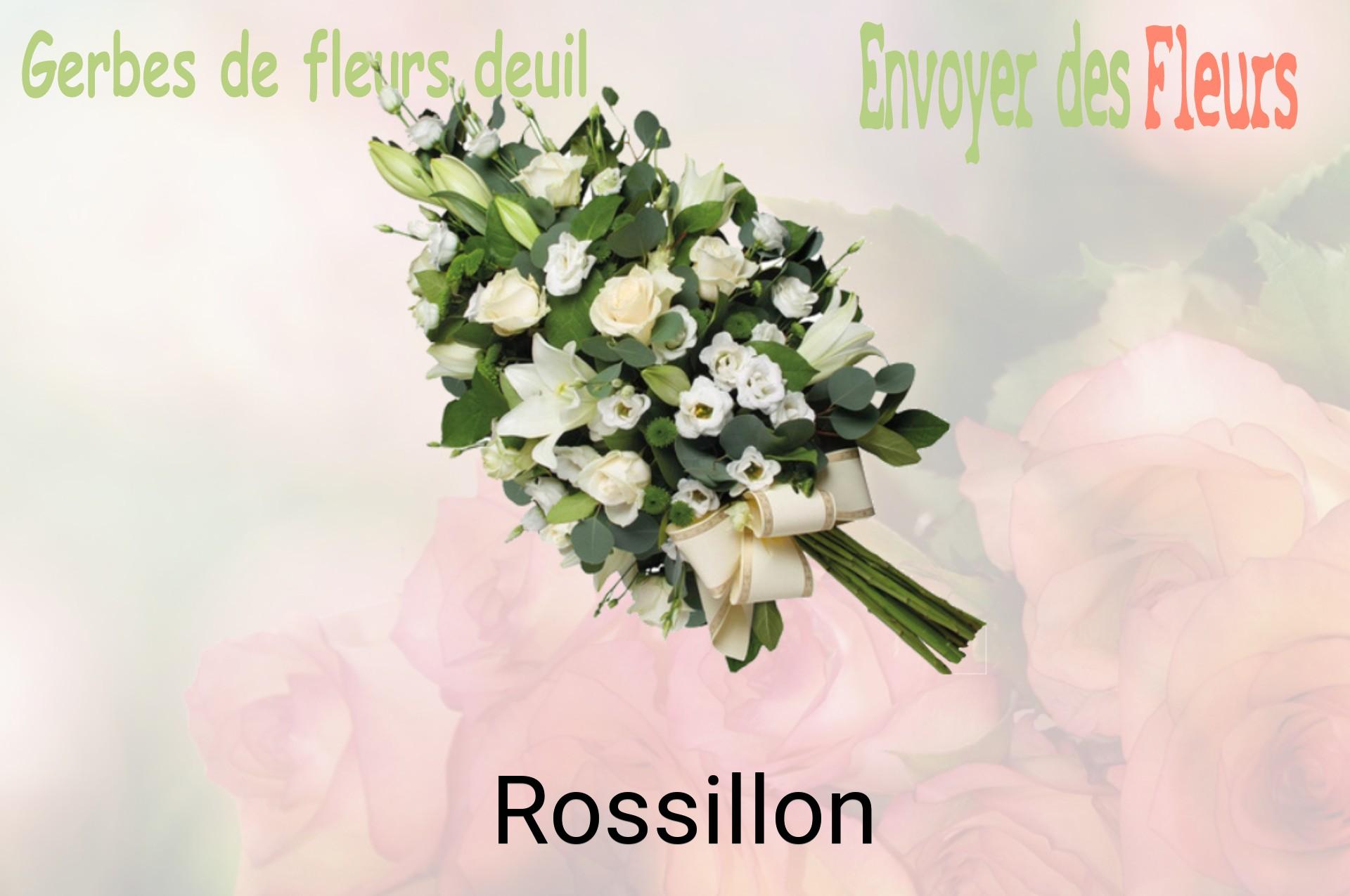 Gerbe de fleurs de deuil livrée à Rossillon